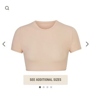 Skims Fits Everybody Super Cropped T-Shirt (Mica)